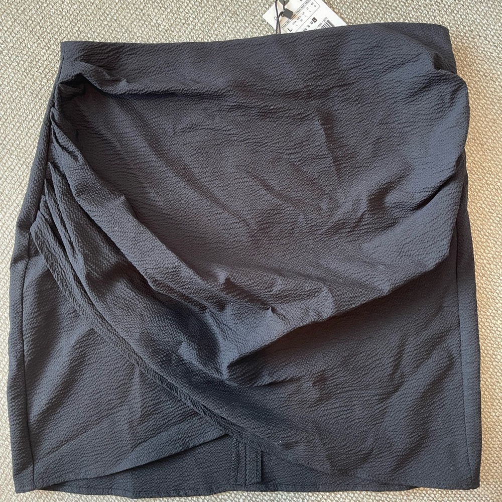 Zara Black Wrap Crossover Skirt